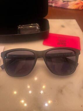 Salvatore Ferragamo Black Sunglasses with Dark Lenses